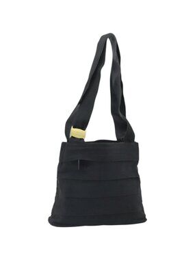 Salvatore Ferragamo Tote Bag Canvas Black Gold